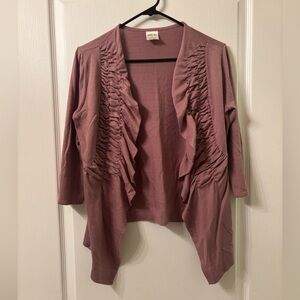 Matilda Jane Dusty Rose Ruffled Cardigan